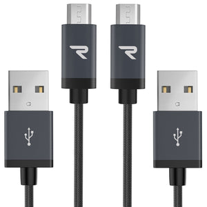Cavo Micro USB [ 1M - 2Pezzi ] Rampow Trasferimento Dati e Ricarica Rapida,... - Ilgrandebazar