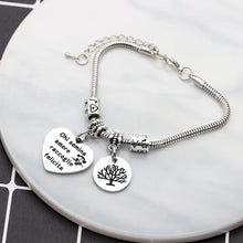 Carica l&#39;immagine nel visualizzatore di Gallery, Angelra Bracciale da Donna con Ciondolo In Acciaio,&quot;Chi Semina Amore Raccoglie la Felicita&quot; Misura regolabile Incisione Argento Braccialetto (Style 2)