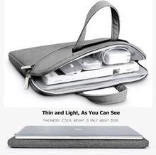 Carica l'immagine nel visualizzatore di Gallery, Borsa a Tracolla per Notebook, Borsa Porta Laptop Super Sottile e Impermeabile, Fino a 15-15,6-16 Pollici, Grigio