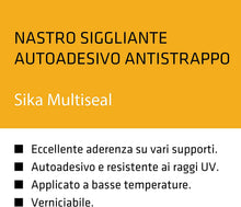 Carica l'immagine nel visualizzatore di Gallery, Sika Multiseal, Nastro sigillante bituminoso, Grigia-Verde, 150mm x 10m 150mm x 10m Grigia-nera