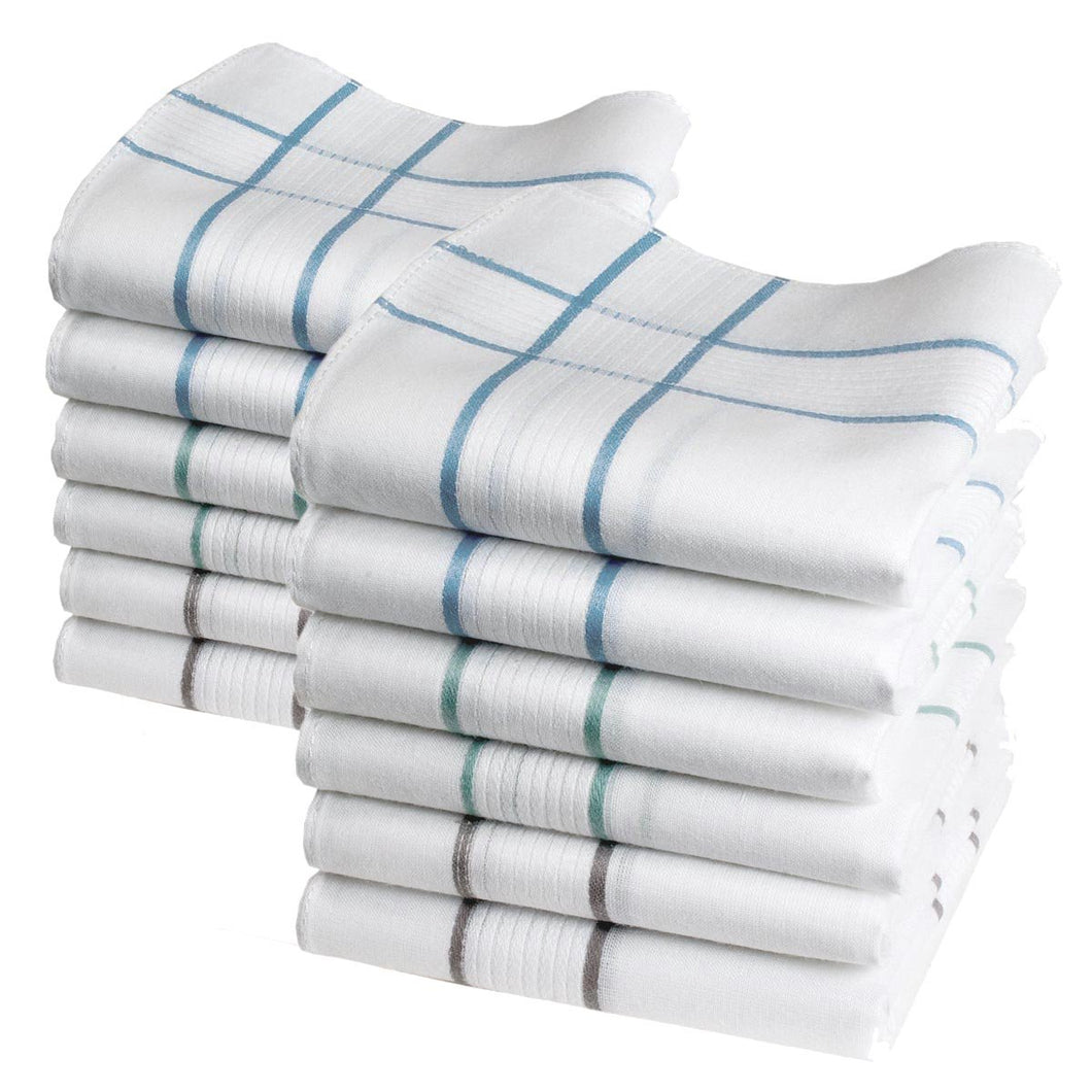 Fazzoletti per Uomo - 40x40cm - 12 pezzi - Modello « Elliott» - Ilgrandebazar