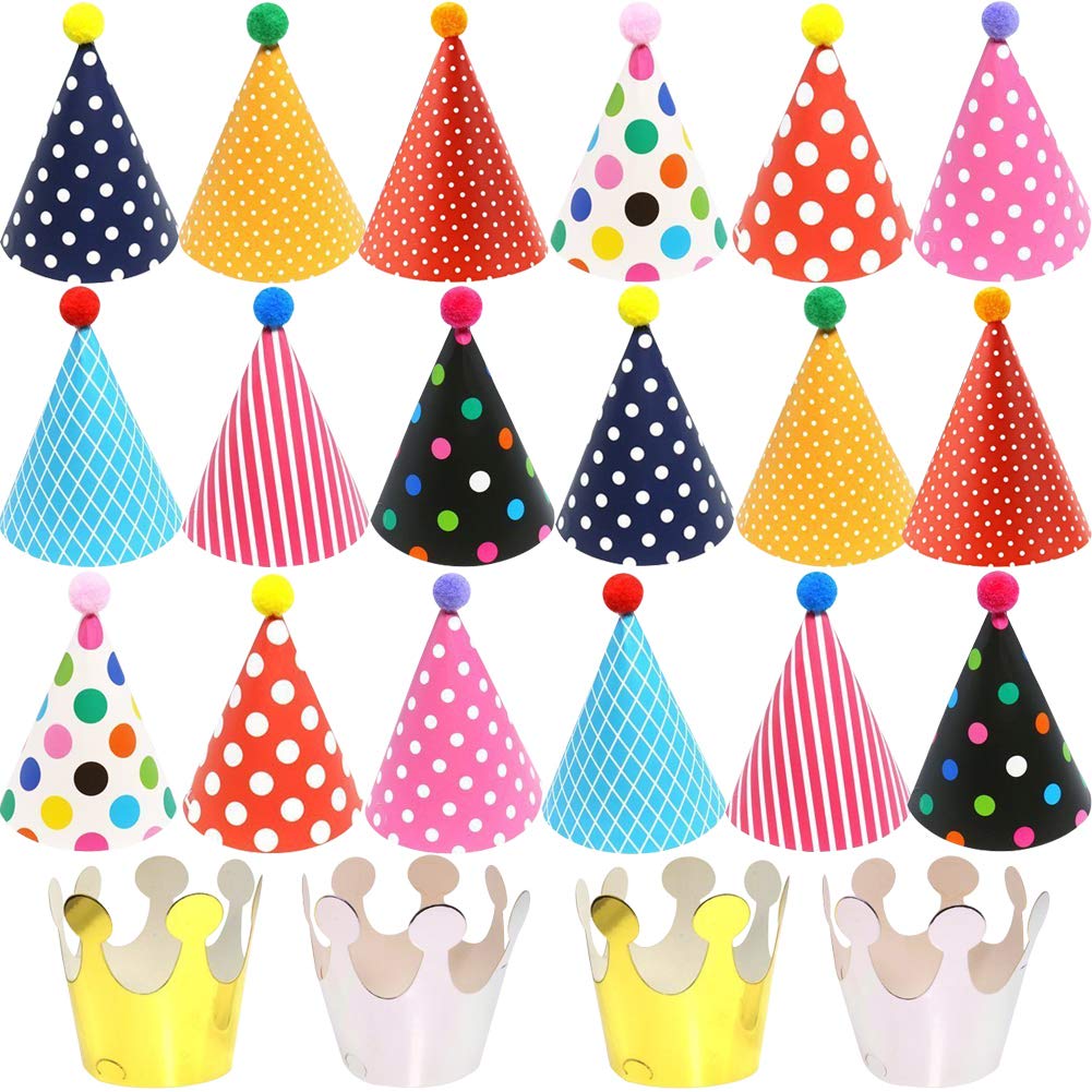 BESTZY 22pcs Cappellini per Feste Compleanno Bambini Carta