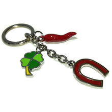 Carica l&#39;immagine nel visualizzatore di Gallery, 2MP GLAMOUR Portachiavi Portafortuna Cornetto Rosso Ferro di Cavallo... - Ilgrandebazar