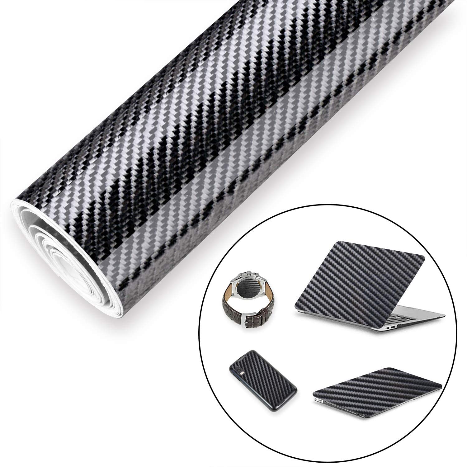 TRIXES Confezione Da 2 Pellicola Vinilica Adesiva 3D In Fibra Di - Foto 7