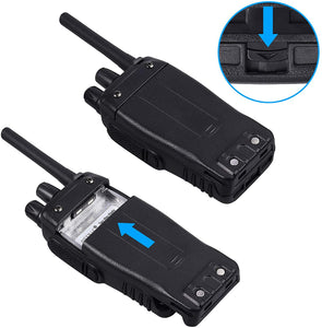 ESYNiC Paio Walkie Talkie Ricaricabile VOX Radio PMR 446MHz 0.5W Frequenza Civile Ricetrasmittente Portatile 16 Canali Singola Banda Woki Toki con USB Caricabatterie per Negozio Sopravvivenza Ciclismo