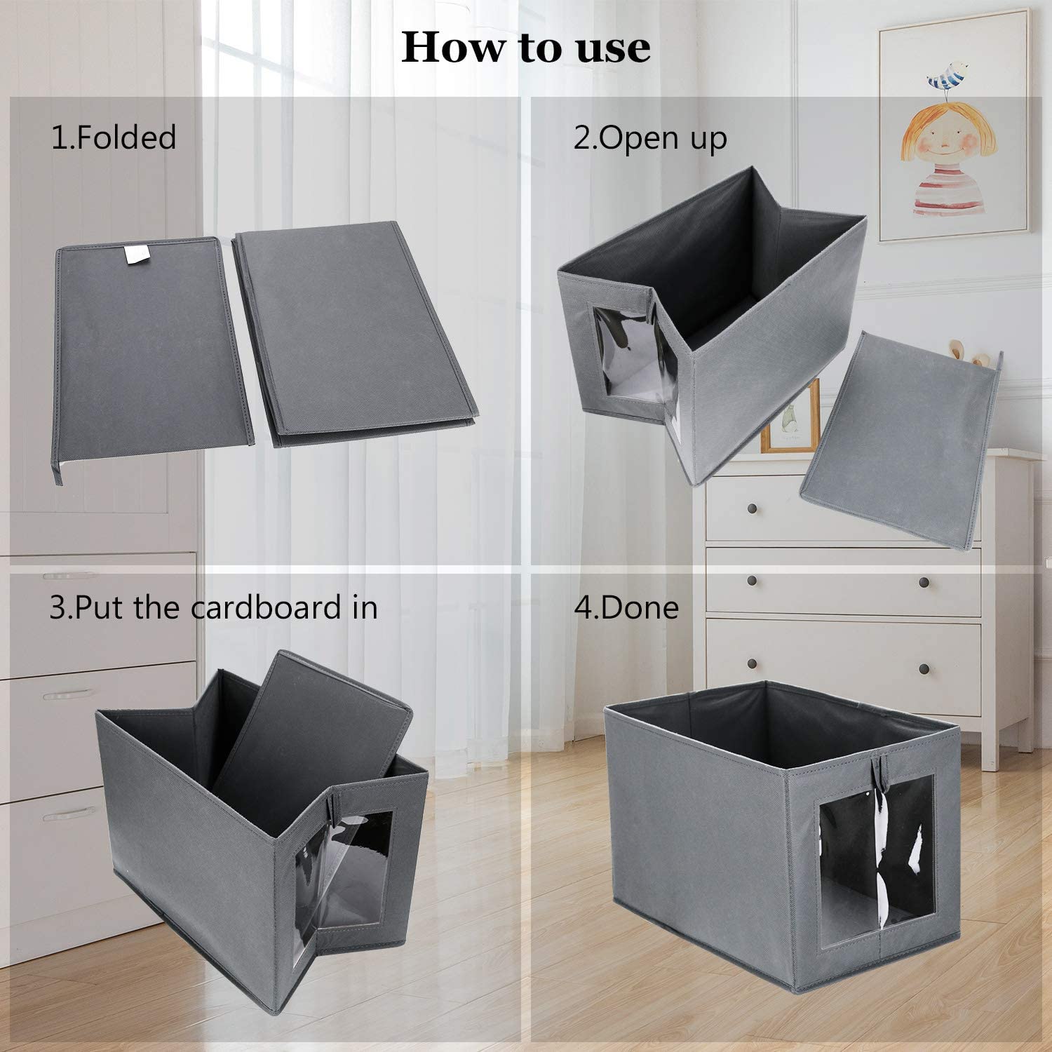 IDEA HOME Scatola di Immagazzinaggio - Contenitori di Plastica per lo Stoccaggio, Scatola di IDEA HOME Scatola di Immagazzinaggio - Contenitori di Plastica per lo Stoccaggio, Scatola di