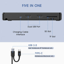 Carica l&#39;immagine nel visualizzatore di Gallery, Lettore CD Esterno per PC Portatile Masterizzatore CD DVD Esterno- Apiker Unità CD/Dvd Esterna USB 3.0 e Type-C,  con Slot SD e TF e Doppia Porta U Marca: apiker