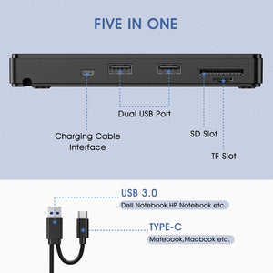 Lettore CD Esterno per PC Portatile Masterizzatore CD DVD Esterno- Apiker Unità CD/Dvd Esterna USB 3.0 e Type-C,  con Slot SD e TF e Doppia Porta U Marca: apiker