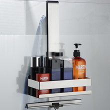 Carica l'immagine nel visualizzatore di Gallery, Cooeco Mensola Doccia - Portaoggetti in SUS 304 Acciaio Inox da Appendere al Porte Doccia, Porta Shampoo con Gancio, con Spessore entro 1,2 CM di Vetro