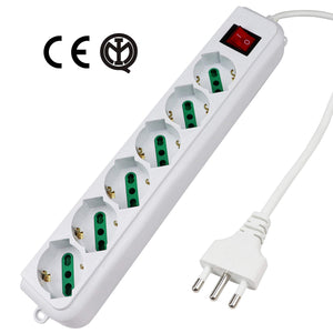 Extrastar Multipresa Ciabatta Elettrica con 6 Prese 6 Posti, Cavo 3 mt. - Ilgrandebazar