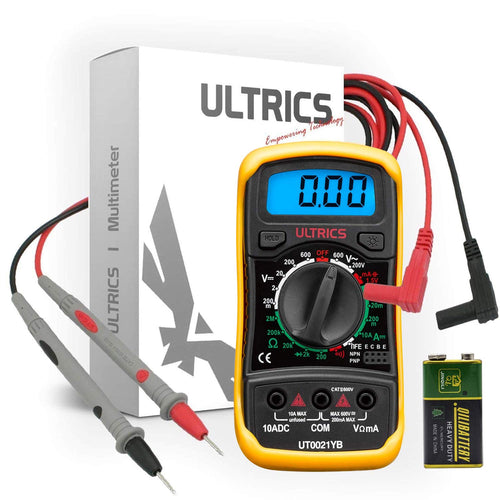 ULTRICS Multimetro Digitale Professionale, Standard, Yellow and Black - Ilgrandebazar