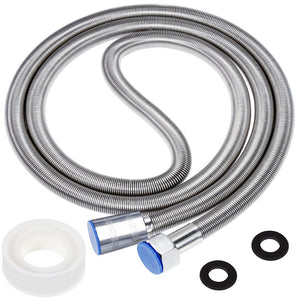 Rovtop 1.5m Flessibile Doccia, Adatto a Tutti i Soffione 1.5M, Argento - Ilgrandebazar
