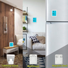 Carica l&#39;immagine nel visualizzatore di Gallery, HUALANS Termometro Igrometro Digitale Professionale con Touch-Button, Blu