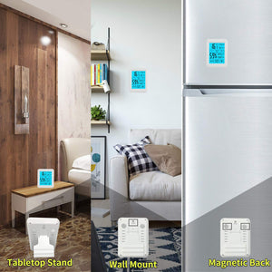 HUALANS Termometro Igrometro Digitale Professionale con Touch-Button, Blu