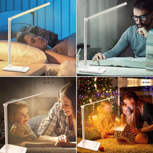 Carica l'immagine nel visualizzatore di Gallery, Lampada da scrivania a LED, lampada da tavolo protezione degli occhi, dimmerabile, touch Control,con10 livelli di luminosità 5 modalità di illuminazione, porta di ricarica USB