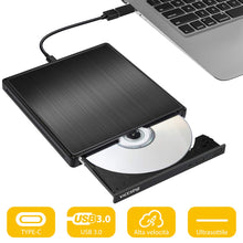 Carica l&#39;immagine nel visualizzatore di Gallery, VicTsing Masterizzatore Dvd CD Esterno, unità Esterna USB 3.0 con Nero - Ilgrandebazar