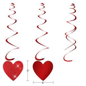 TUPARKA 32 PZ San Valentino Glitter Cuore Ricciolo Appeso Decorazione per... - Ilgrandebazar
