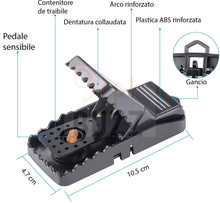 Carica l&#39;immagine nel visualizzatore di Gallery, Potenti Trappole A Scatto Per Topi 2° Generazione Rinforzata topicida Con...