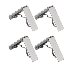 ZoomSky Tovaglia Clips 4 Pezzi Picnic Tovaglietta da Tavolo in Argento