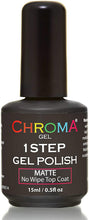 Carica l'immagine nel visualizzatore di Gallery, Chroma gel 1 step gel Polish – matte no Wipe top coat