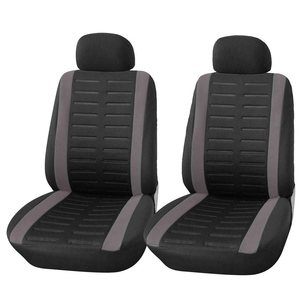 Upgrade4cars Coprisedili Auto Universale, B1 Nero Grigio - Anteriore - Ilgrandebazar