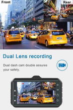 Carica l'immagine nel visualizzatore di Gallery, 【2021 Nuova Versione】CHORTAU Telecamera Auto FHD 1080P 3 Pollici 170° Angolo Ripresa con Telecamera Posteriore Impermeabile, Dashcam Auto con Sistema di Reverse, Sensore Movimento, Sensore Parcheggio