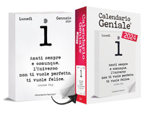 Carica l&#39;immagine nel visualizzatore di Gallery, Calendario Geniale 2024. L&#39;Originale. Il Primo con Bonus digitali. Idea Regalo. Inserto 10 x 14 cm. Leggi la frase del giorno e condividi il pensiero Filosofico. Calendario con scatola