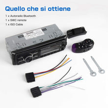 Carica l&#39;immagine nel visualizzatore di Gallery, Autoradio Bluetooth, Stereo Auto Bluetooth Ricevitore, QINFOX 1 DIN, Nero - Ilgrandebazar