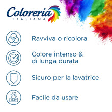 Carica l&#39;immagine nel visualizzatore di Gallery, Coloreria Italiana Grey Colorante Tessuti e Vestiti in Lavatrice, Nero Intenso, 1 Confezione