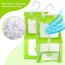 Carica l'immagine nel visualizzatore di Gallery, Czemo 10 PCS Sacchetti Assorbi Umidità da Appendere Assorbono,Sacchetti per Deumidificatore Il Peso di Ogni Confezione è di 90g Adatto per Antimuffa e Resistente all'umidità in Armadi Bagni, Verde