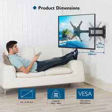 Carica l&#39;immagine nel visualizzatore di Gallery, BONTEC Supporto da Parete TV e Monitor da 13-42 Pollici, Braccio TV con Inclinabile, Girevole ed Estendibile, Staffa TV Fino a 20 kg, Porta TV da Parete con Fascette cavi, Max VESA 200x200mm