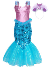 Carica l&#39;immagine nel visualizzatore di Gallery, AmzBarley Il Costume della Sirenetta Ariel Vestito vestirsi Ragazze Bambine... - Ilgrandebazar