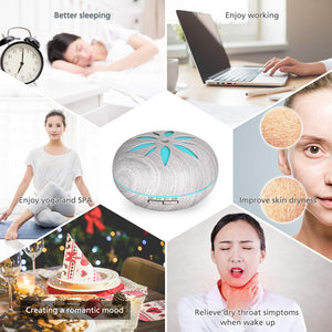 Diffusore di Oli Essenziali 550 ML, GeeRic Ultrasuoni Umidificatore Grigio - Ilgrandebazar