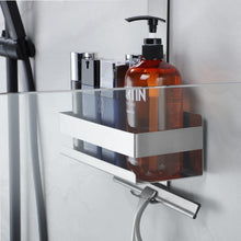 Carica l'immagine nel visualizzatore di Gallery, Cooeco Mensola Doccia - Portaoggetti in SUS 304 Acciaio Inox da Appendere al Porte Doccia, Porta Shampoo con Gancio, con Spessore entro 1,2 CM di Vetro
