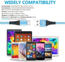 Carica l'immagine nel visualizzatore di Gallery, Yosou Cavo Micro USB [3-Pack 2M] Cavo Android USB Ricarica Rapida Micro USB Caricabatterie en Nylon Intrecciato Compatibile con Smartphone Samsung S6 S7 S5 J3 J7,Sony,HTC,Nokia,LG,Huawei,PS4