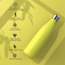 Carica l'immagine nel visualizzatore di Gallery, Festnight Borraccia Termica 500ml, Bottiglia Acciaio Senza BPA, Thermos Mantiene Caldo e Freddo per Palestra,Campeggio,Scuola