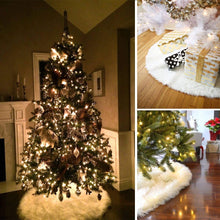Carica l'immagine nel visualizzatore di Gallery, AWLGAK Gonna Albero di Natale,122 cm soffice Neve Bianco Natale Decorazioni Albero di Natale Vacanze gonne (48inch)