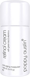 Poppy Austin Miglior Crema al Retinolo per Giorno e Notte - Gigante Flacone da 100ml - Crema Idratante Anti-Invecchiamento per il Viso con Vitamina E, Tè Verde, Burro di Karité & il 2.5% di Retinolo