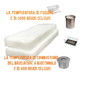 Spugna Camino Biocamino Bioetanolo|Accessori Caminetti | 2 Pezzi | 30X10X1,3... - Ilgrandebazar