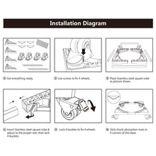 Carica l&#39;immagine nel visualizzatore di Gallery, Dewel Base mobile regolabile 44,8 ~ 69 cm per lavatrice multifunzione con 4... - Ilgrandebazar