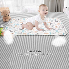 Carica l'immagine nel visualizzatore di Gallery, 3 Strati Cotone Impermeabile Bambino Urina Tampone Letto Fodera per Pannolini Pannolino Fasciatoio per Bambino Piccolo Bambini Adulti con Incontinenza 29.5x47.2Inch(Beige + Deer)