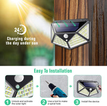 Carica l'immagine nel visualizzatore di Gallery, Luce Solare led Esterno【270°Angolo Illuminazione-2200mAh】QTshine 162LED Lampada Solare con Sensore di Movimento Luci Solari Esterno 3 Modalità Lampade Solari Impermeabile per Giardino-2 Pezzi