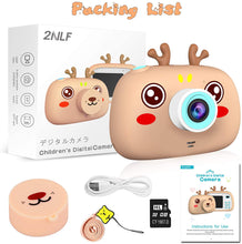 Carica l&#39;immagine nel visualizzatore di Gallery, 2NLF Macchina Fotografica Bambini HD da 2.4&#39;&#39; Fotocamera per Bambini 8MP 1080P Custodia Protettiva in Silicone con Cordino 32G TF Card Regalo di Natale Capodanno dai 3 ai 10 Anni