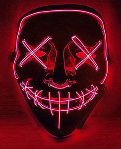 Shinelee Maschera LED Halloween, Illumina la Maschere 3 modalità 2-rosso - Ilgrandebazar