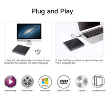 Carica l&#39;immagine nel visualizzatore di Gallery, Externo DVD CD Esterno, External Dvd Player USB 3.0 Burner DVD/CD Nero - Ilgrandebazar