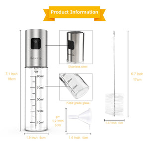 Maxcio Nebulizzatore Olio, Spruzzatore di Olio Vetro, Ugello Vaporizzatore... - Ilgrandebazar