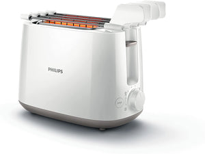 Philips Daily Collection HD2583/00 Tostapane con Pinza per Sandwich, 600 W, 8 Livelli di Tostatura, Bianco