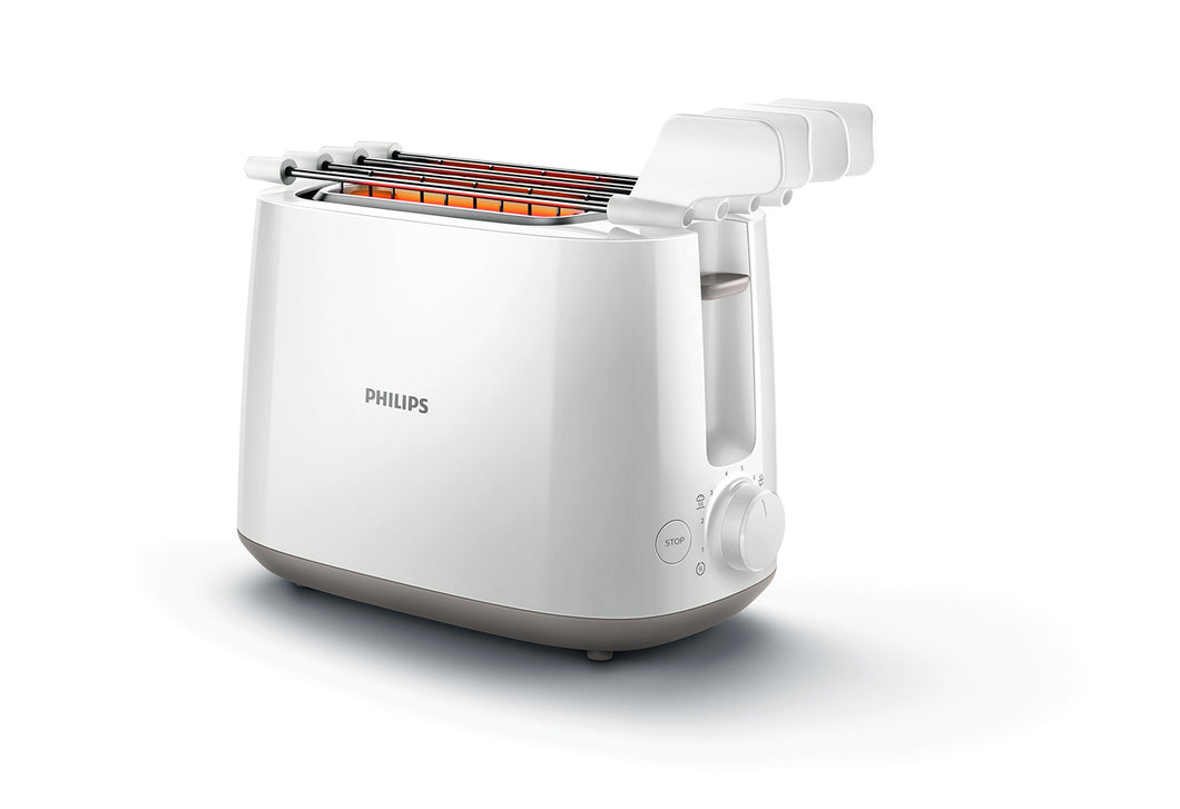Philips Daily Collection HD2583/00 Tostapane con Pinza per Sandwich, Bianco - Ilgrandebazar