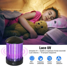 Carica l&#39;immagine nel visualizzatore di Gallery, QcoQce Zanzariera Elettrica USB Ricaricabile, IP66 Impermeabile UV Lampada Antizanzare, 3W Trappola Zanzare con 1800mAh, 3 Luminosit¨¤ di LED Luce per Casa Ufficio Patio Cucina (BK006-B)