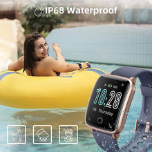 Carica l&#39;immagine nel visualizzatore di Gallery, Smartwatch, KUNGIX Orologio Fitness Tracker Uomo Donna, Smart Watches Impermeabile IP68 con Cardiofrequenzimetro da Polso&amp;Monitor Del Sonno, Activity Tracker Sport Bambini Cronometro per Android iOS